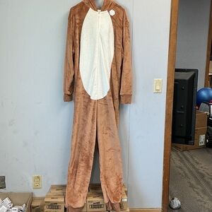 Cozy Brown Animal Pajama Onesie